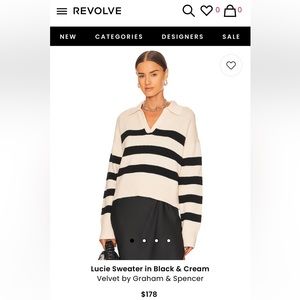 Velvet striped sweater S
